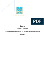 Ensayo: Enseñar A Aprender