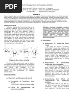 Effect of Temperature On Invertase Activity