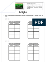 Adição - Atividades de Adição Com Reagrupamento