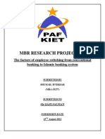 MBR Research Project On: The Factors of Employee Switching From Conventional Banking To Islamic Banking System