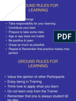 Ground Rules For Learning