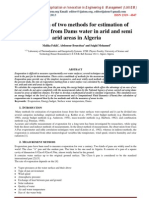 Evaluation of Two Methods For Estimation of Evaporation From Dams Water in Arid and Semi Arid Areas in Algeria