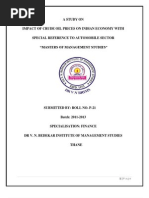 A Study On Impact of Crude Oil Prices On Indian Economy With Special Reference To Automobile Sector