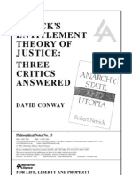 Nozick's Entitlement Theory of Justice (Three Critics Answered) PDF