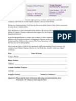 Volunteer Group Confidentiality Agreement Form 1011-58