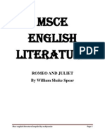 Msce English Literature: Romeo and Juliet by William Shake Spear