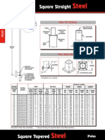 Square Straight Steel Pole