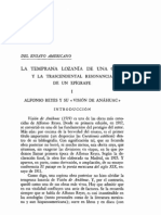 Carilla, E. - Del Ensayo Americano. La Temprana Lozanía de Una Obra y La Trascendental Resonancia de Un Epígrafe