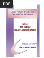 Tipos de Pruebas Usadas en La Evaluacion Sensorial