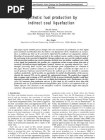 Synthetic Fuel Production by Indirect Coal Liquefaction