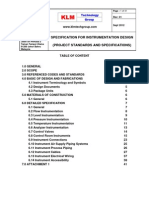 PROJECT STANDARD and SPECIFICATIONS Instrumentation Specifications Rev01web