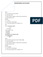 Pressure Drop Calculation