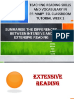 Summarise The Differences Between Intensive and Extensive Reading