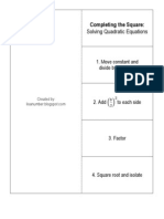 Completing The Square Foldable