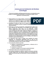 Recomendaciones para La Instalacion de Bombas Centrifugas