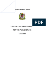 Code of Ethics and Conduct For Public Service Ethics