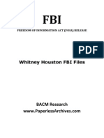 Whitney Houston FBI Files