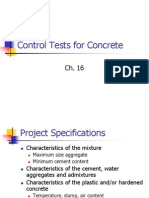 Control Tests For Concrete