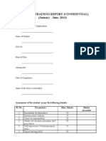 Industrial Training Form