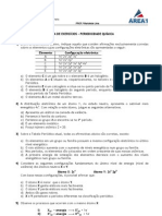 Exercícios Periodicidade Química