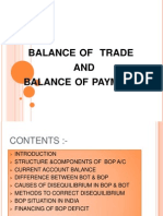 Balance of Trade and Balance of Payment