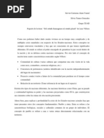 "Del Estado Homogéneo Al Estado Plural" de Luis Villoro