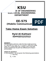 (Mobile Communication) Take Home Exam Solution Ryid Al-Kahtani ID#423121512