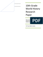 2013 10th Grade World History Research Paper Packet