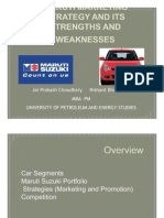 Maruti Suzuki Market Strategy