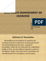 Receivabbles Management An Overview