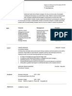 Finance Manager CV Template