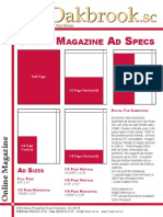 Specs For Oakbrook Magazine