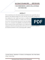 Ijrim Volume 2, Issue 11 (November 2012) (ISSN 2231-4334) Management of Non Performing Assets (Npas) in Public Sector Banks