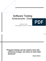 Software Testing - Achievements - Dreams