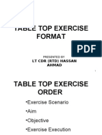 Table Top Exercise Format