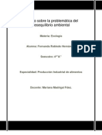 Ensayo Sobre La Problemática Del Desequilibrio Ambiental