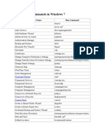 List of Run Commands in Windows 7