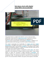 LCD Based Digital Alarm Clock With Digital Thermometer Using 8051 Microcontroller (AT89C51)