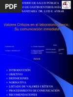 Valores Criticos