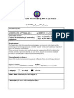 8th Medical Services Corrective Action Request Forms