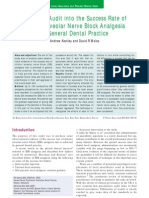 A Clinical Audit Into The Success Rate of Inferior Alveolar Nerve Block Analgesia in General Dental Practice