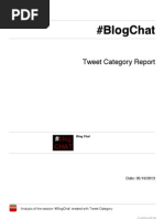 #Blogchat #Blogchat: Tweet Category Report