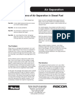 Mobile Air Separation in Diesel Fuel