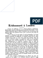 Krishnamurti À Londres, Par Ram Linssen