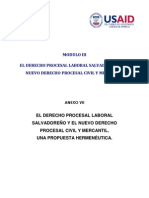 CNJ - El Derecho Procesal Laboral Salvadoreño y El Nuevo Derecho Procesal Civil y Mercantil