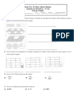 Ficha de Trabalho Frações