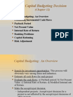 The Capital Budgeting Decision: (Chapter 12)