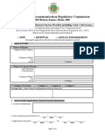 Cyber Cafe Application Form