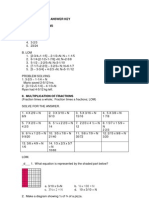 Grade 4 - 4Q MATH Answer Key