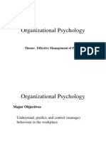 Organizational Psychology: Theme: Effective Management of People